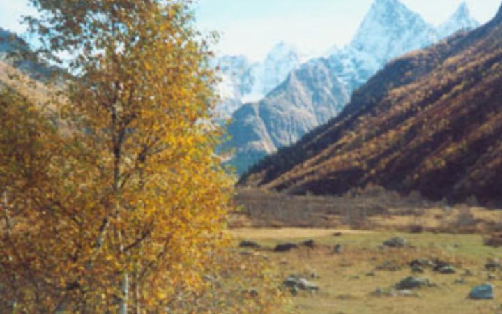 Горная долина на Западном Кавказе (сентябрь 2001г.)